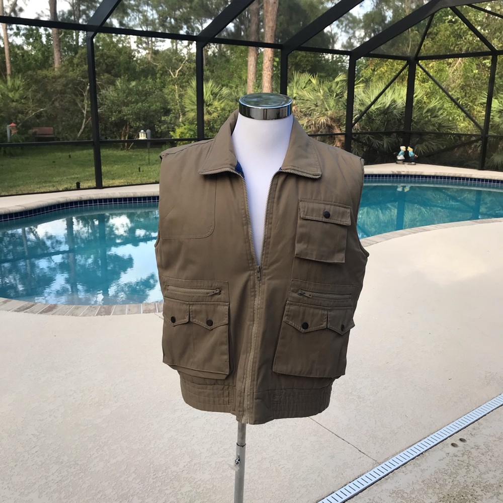 Branded Lion Khaki Lined Vest L